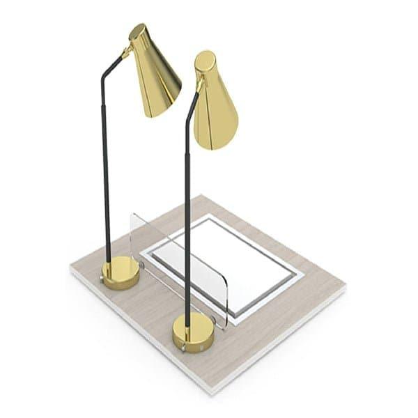 Carving Module With Double Lamp L 90 x W 80 cm, High Heat Resistant, Scratch Resistant. Safety Borderline, Non Slip, Retractable Wire. - HorecaStore